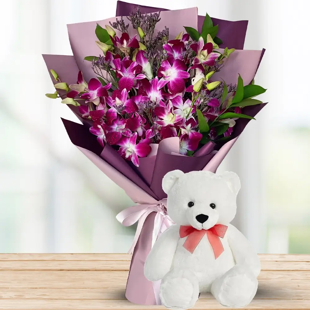 Purple Orchids Combo