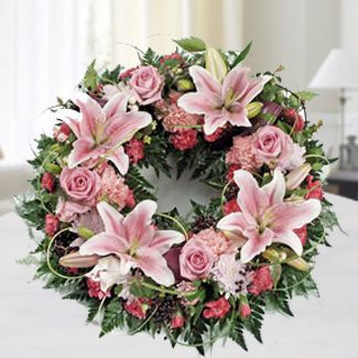 Pink Sympathy wreath